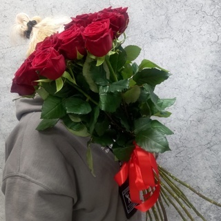 Букет из 15 роз 70 см